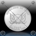 1oz NIGER 1000 Francs CFA "LION - LEV" Prooflike